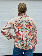 Load image into Gallery viewer, SUZANI JACKET - Cream/ CORAL stripe lining