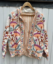 Load image into Gallery viewer, SUZANI JACKET - Cream/ CORAL stripe lining