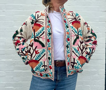 Load image into Gallery viewer, SUZANI JACKET - Cream, Multi/ RED lining
