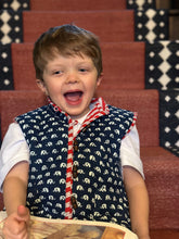 Load image into Gallery viewer, ELLIE print gilet NAVY/RED STRIPE
