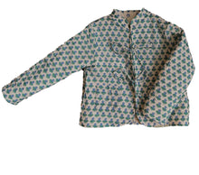 Load image into Gallery viewer, Blue Blooms Reversible Quilted Jacket
