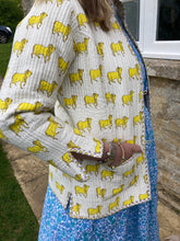 Load image into Gallery viewer, Yellow Moos Reversible Quilted Jacket
