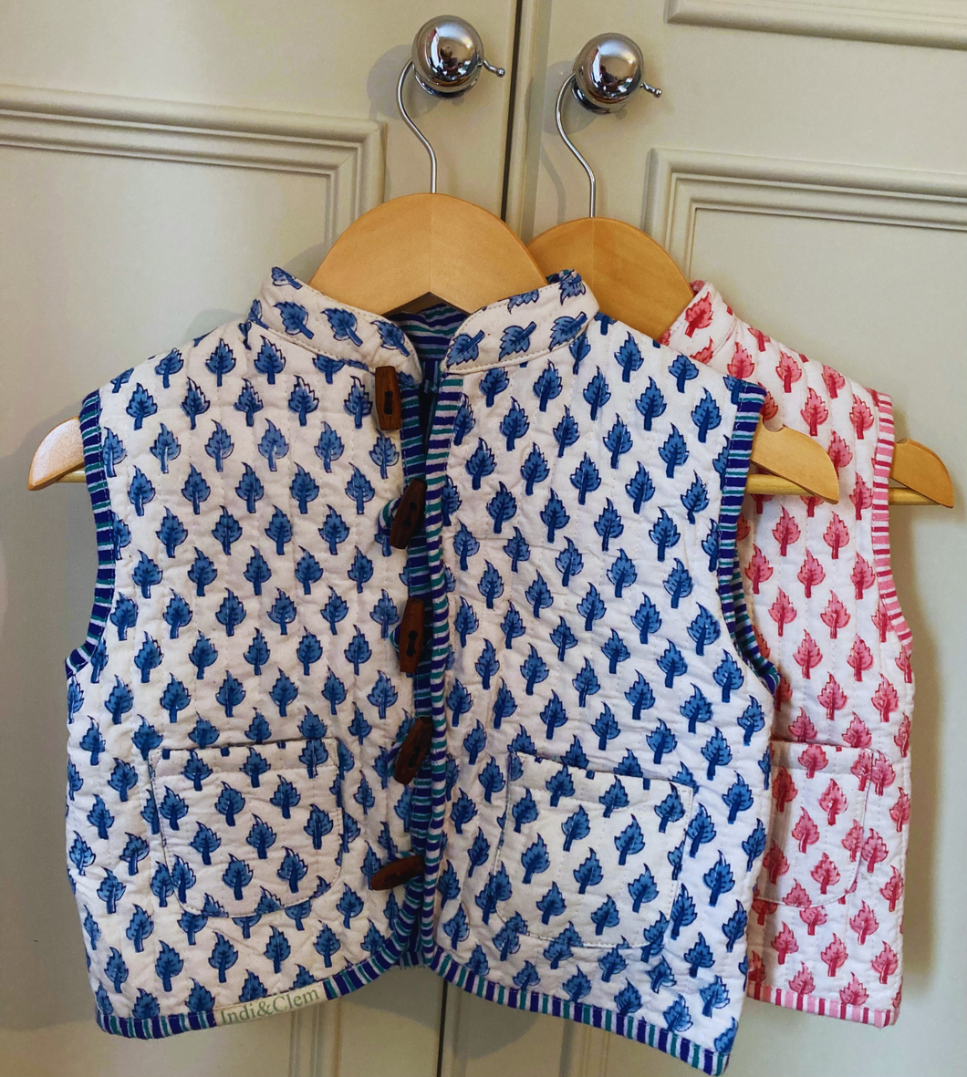 Leafy Reversible Quilted Gilet